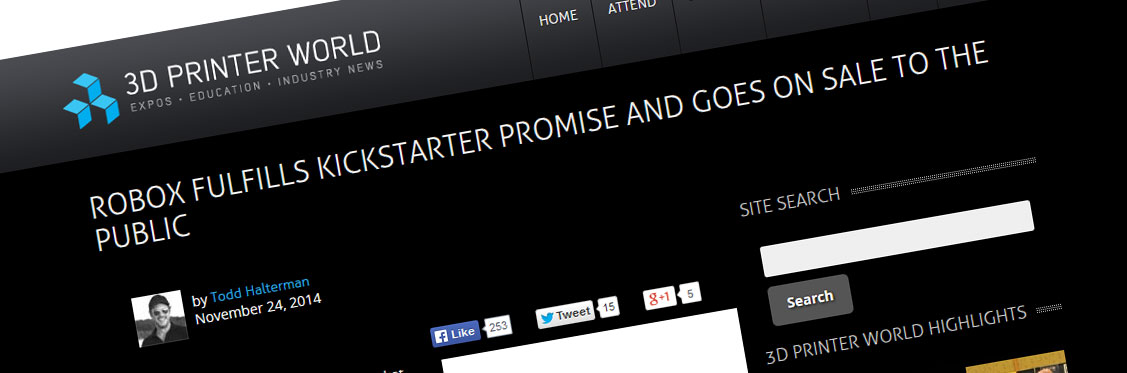 Robox press coverage November 2014